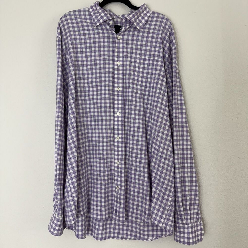 Johnnie-O Performance Button Down Long Sleeve Shirt Gingham Men’s Size XL